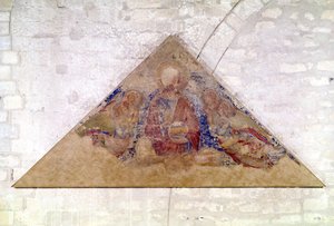 Tympanon mit Darstellung des segnenden Erlösers, 1341